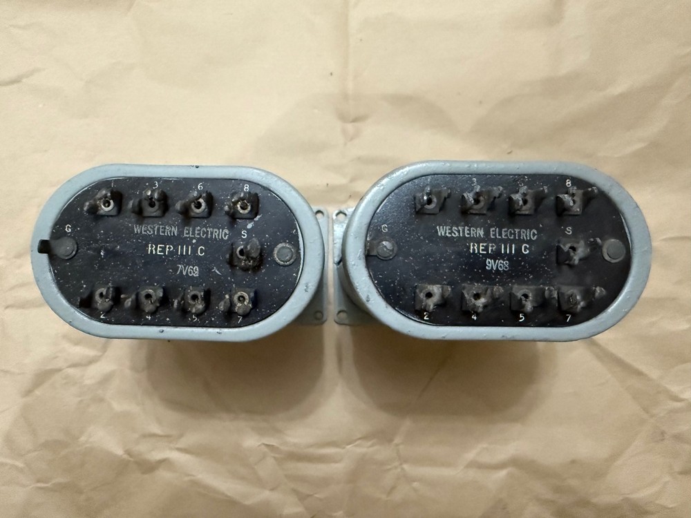 Western Electric REP-111C vintage line transformer match pair 600:600