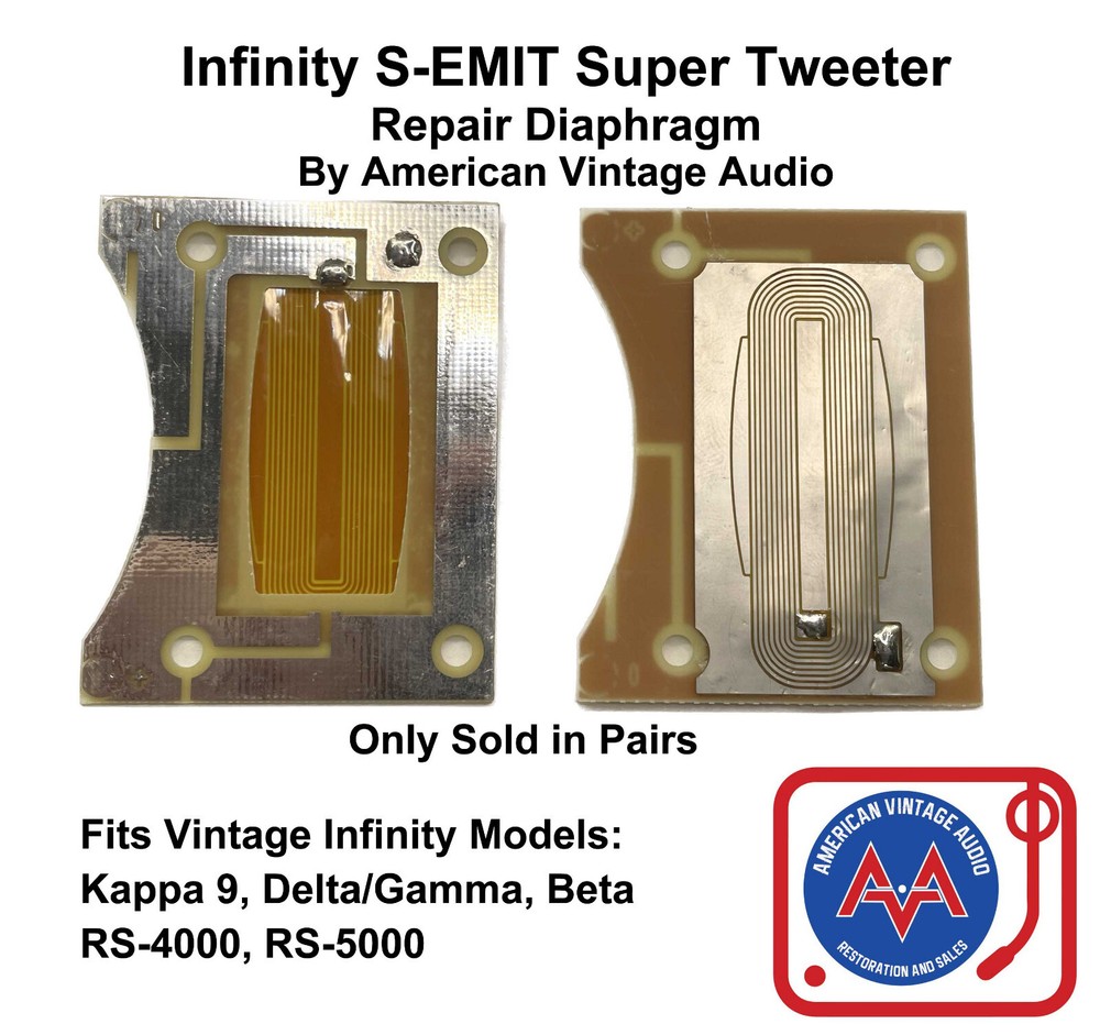 PAIR (2) Infinity S-EMIT Super Tweeter Repair Parts • TWO Pieces • NEW by AVA
