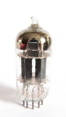 1950s Raytheon 5814A (ECC82 12AU7 6189) Tube – Black Plates, 3 Mica, Top [ ]