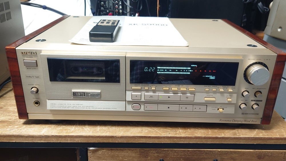 Japanese AlWA XK-S9000 cassette deck remote controller instruction