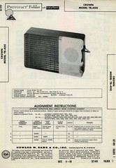 VTG Sam’s Photofact/Schematic Folder Crown Model #TR-400 SFF18