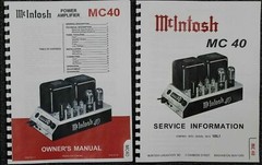 *USA* ULTIMATE MCINTOSH MC40 OWNER’S MANUAL / SERVICE MANUALS