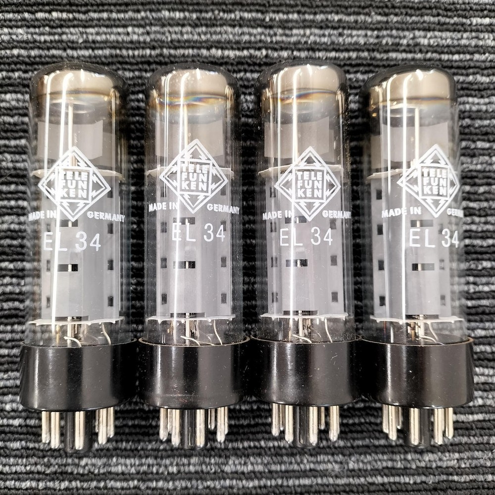 Telefunken EL34 6CA7 Vacuum Tubes Matched Quad Set of 4 with Box