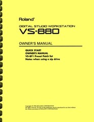 Roland VS-880 Digital Studio Workstation OWNER’S MANUAL