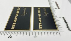 Marantz Imperial Speaker Badge Custom Made Gold Aluminum PAIR Self Stick