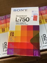 Sony L-750 Dynamicron Video Cassette Beta Tape Sealed Box Of 12 NEW