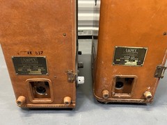 Pair of Vintage Ampex 620 Tube Amplifier Speaker Suitcase Powered FOR PARTS