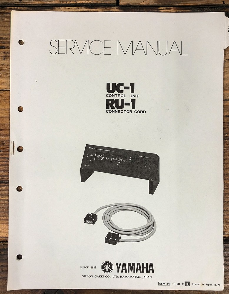 Yamaha UC-1 RU-1 Control Unit Service Manual *Original*