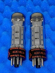 TWO Siemens National 6CA7 EL34 Tubes /Amplitrex👍/ STRONG PLATE CURRENTS / ’80