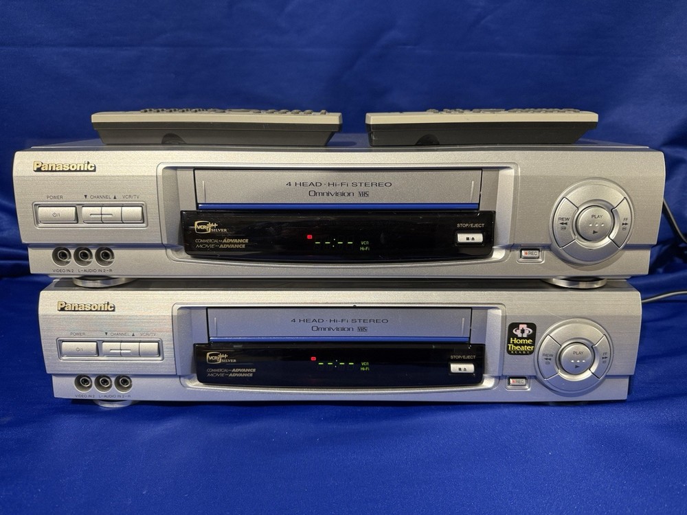 Panasonic PV-V4621 VCR with Remote – Lot of 2 – Both Played Tape