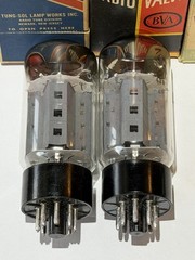 Super Rare Pair LINDAL JAPAN FAT BOTTLE EL34 6CA7 Tubes Matched @ 38 & 38 M/A