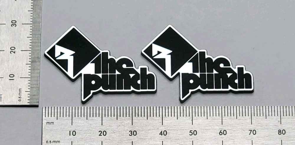Rockford Fosgate The Punch Badge Logo Emblem 3D Silver Pair With 3M Adhesive