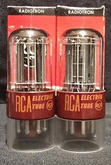 RCA 5692 6SN7 GT TUBE 1960s 10,000 HOUR RED BASE MATCHING SET NIB