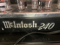 McIntosh MC240 Stereo Tube Power Amplifier Vintage