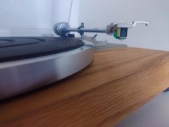 PIONEER PL-514 TURNTABLE- Belt Drive. Restored w Red Oak Veneer Serviced