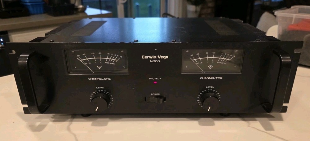 Vintage Cerwin Vega M-200 Amplifier w/ Vu Meters