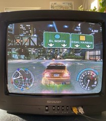Vintage Sharp 13″ Retro Gaming CRT TV 13N-M100B Front AV Tested Working No Remot
