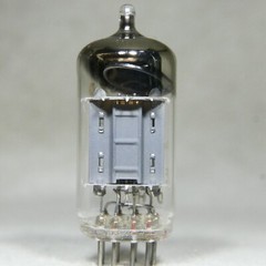 Valvo ECC82/12AU7 Long Plate Angled O-Getter 1957 Germany D7H Measures Low