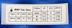 ONE CBS Hytron 5814A Tube / Square Get Amplitrex Tested Strong & BALANCED 12AU7