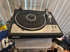 Vintage Pioneer Turntable PL-530X Direct Drive Turntable Clear Dust Cover Silver