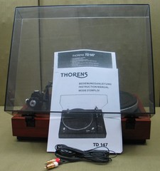 Thorens TD 147 Turntable Fully Tested/ Ortofon OM10/New Belt/RCA Jacks/Manual