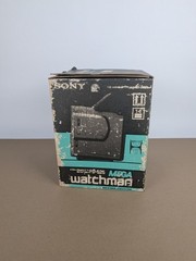 Vintage Sony Mega Watchman FD-525 4.5″ Black & White TV AM/FM Radio CIB TESTED