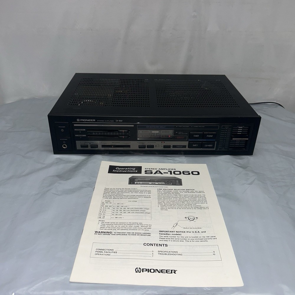 Pioneer SA-1060 Vintage Stereo Integrated Amplifier Tested Works See Video