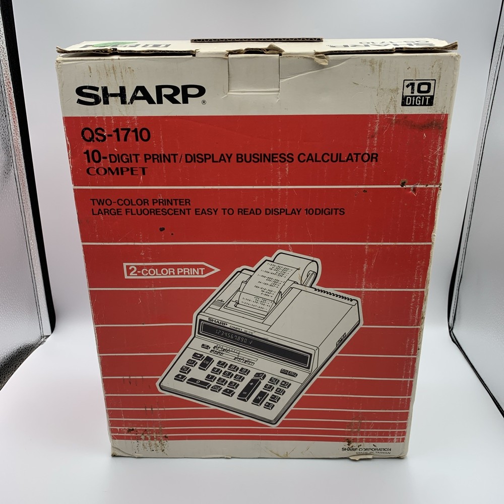 Sharp QS-1710 Two Color Printer – Display Business Calculator.