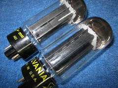 NIB Matched Pair Sylvania 5U4GB Black Plate Rectifier Tubes TESTED 5U4 5AS4A