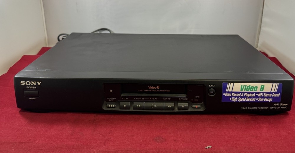 Sony EV-C25 NTSC Video8 Cassette Recorder/HiFi Stereo /Made in Japan/No remote