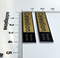 Celestion Studio Series Speaker Badge Logo Emblem Aluminum Pair