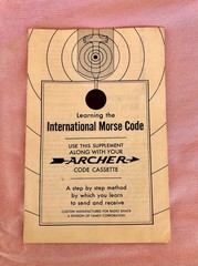 Learning The International Morse Code 1969 Archer booklet
