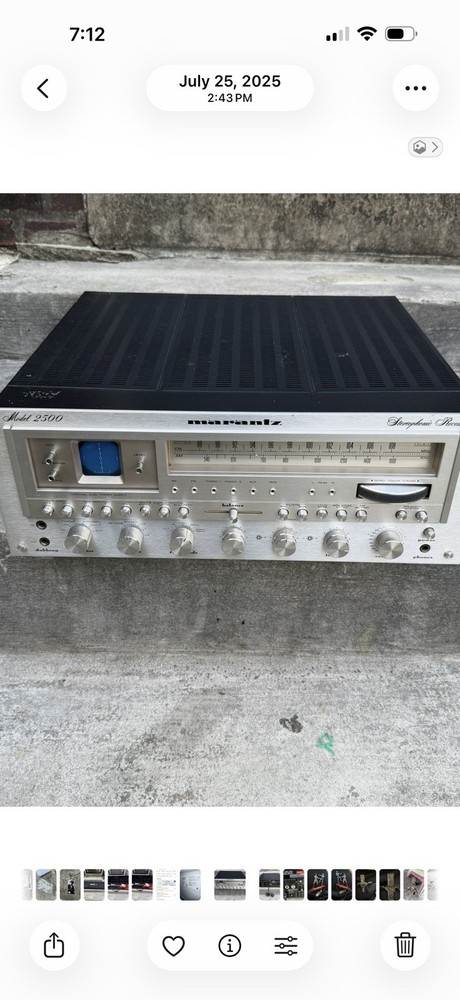 Marantz 2500 Stereo Receiver beautiful condition 250 Watts For Chanell