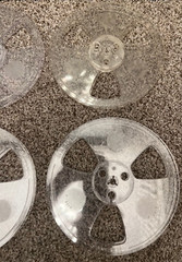 PLASTIC EMPTY TAKE-UP REEL 7 INCH Clear Ampex Brand One 1 Reel