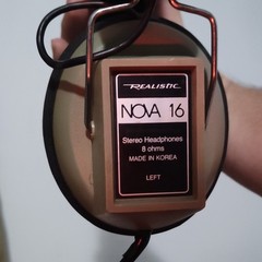 Realistic NOVA 16 Stereo Headphones Over-Ear Volume Control Adjustable Headband