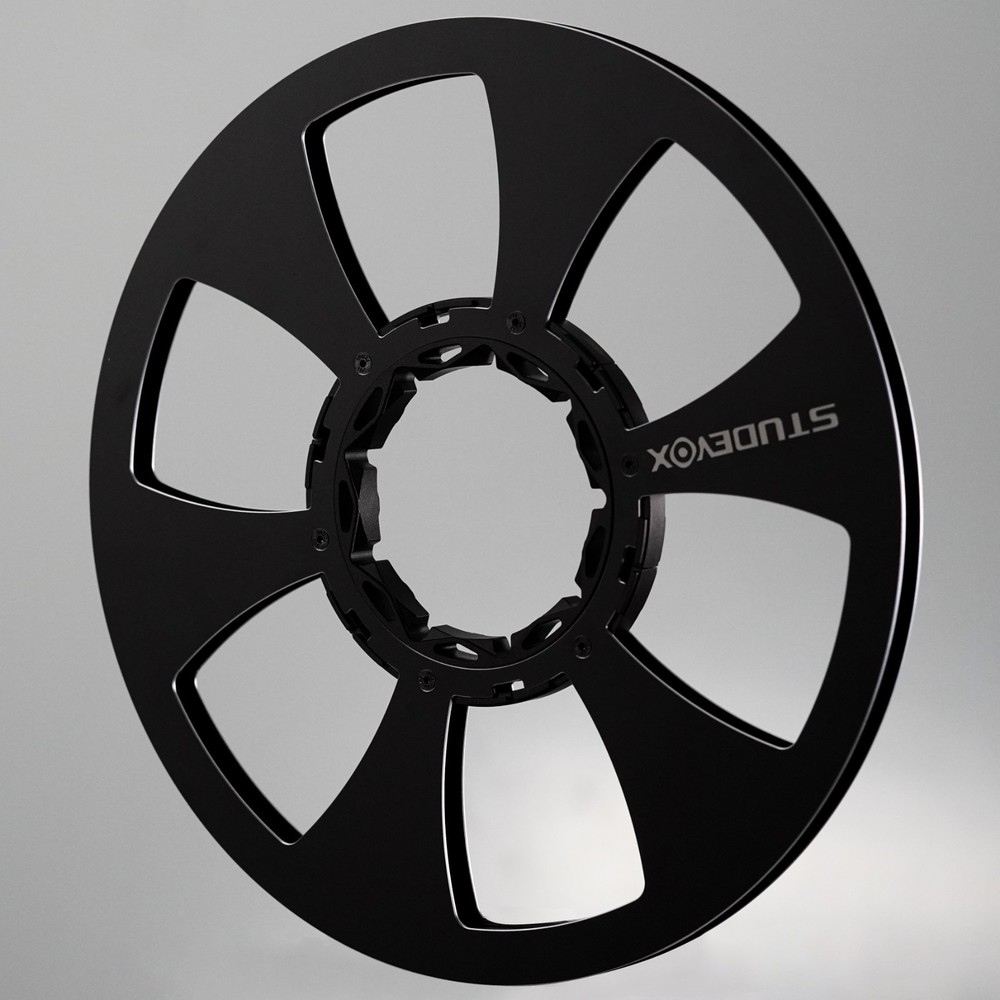 Studevox 10.5″ Edge Polished Black Aluminium Tape Reel For Reel Tape Recorders