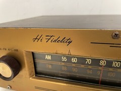Vintage DeWald Tube Radio Receiver AM FM AFC 7-Tube L-803 A Powers On/Lights Up
