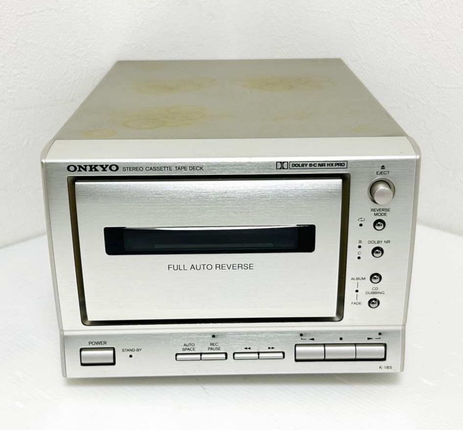 ONKYO K-185 Mini Stereo Cassette Deck Compact Audio Player Recorder 54dB 9W