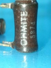 NOS OHMITE 5874 5WB51 5% 400 OHM WIRE WOUND RESISTOR PRESCION CATHODE QTY (10)