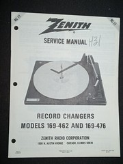 Zenith RC-17 169-462 -476 Turntable Service Manual
