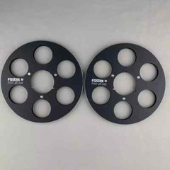 1 Pair Pro 10.5″ FOSTEX Black 1/4″ Aluminium Tape Reels For R2R Tape Recorders
