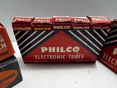⚡️Vacuum Tube Lot Philco Boxes + NOS Calrad Transformer & Lafayette Switch⚡️