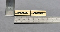 Bose Speaker Badge Logo Emblem Brushed Gold With Self Stick Adhesive