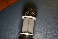 SYLVANIA 6CA7 / EL34 TUBE / FAT BOTTLE SOLID OO GETTER / BROKEN GUIDE PIN