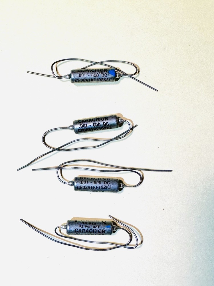4x NOS Sprague Vitamin Q .001µF 600V PIO Capacitors – Vintage USA