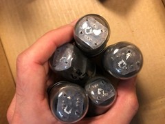 5 NOS NIB Matched Vintage 1950 RCA 6SN7GT Smoked Glass Tubes Test Good Balanced