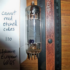 Strong Unknown Gray Plate O Getter 6BQ5 / EL84 Tube – 110