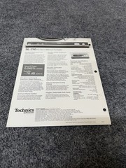 ⭐️ Original Technics SL-210 Stereo Turntable Dealer Sales Brochure NICE! ⭐️