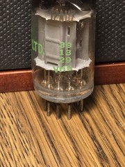 12AU7 Vacuum Tube Pair Sylvania Test NOS 100 % Gray Plate Slant D Get Tube Amp