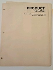 Vintage 1976 McIntosh Audio Catalog Price List Product Analysis Manuals MAC1900